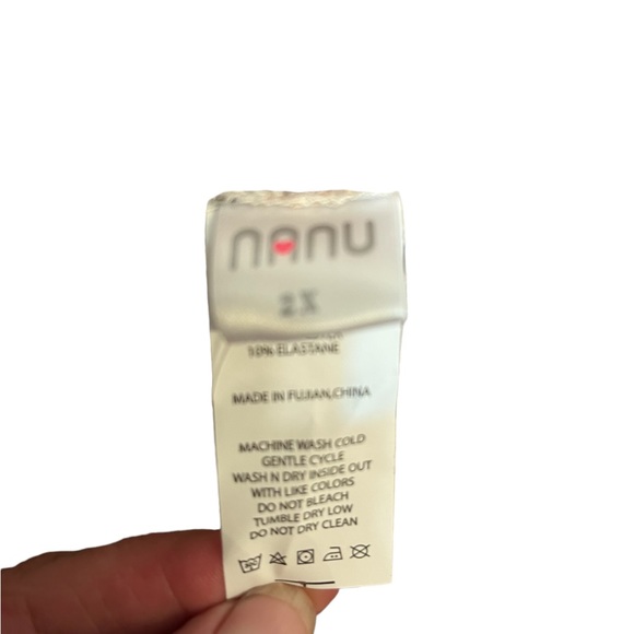 NWT Nanu Ladies lounge pants size 2X (fits small) waist is 18” flat 31” length - Picture 3 of 6